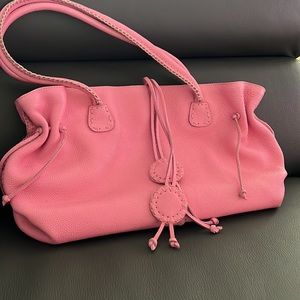 Vintage Carlos Falchii handbag pink, leather excellent condition